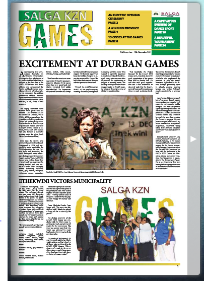News Tabloid of SALGA KZN Games